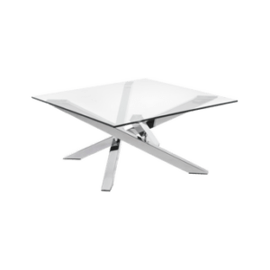 MIKADO soffbord 90×90 cm Transparent