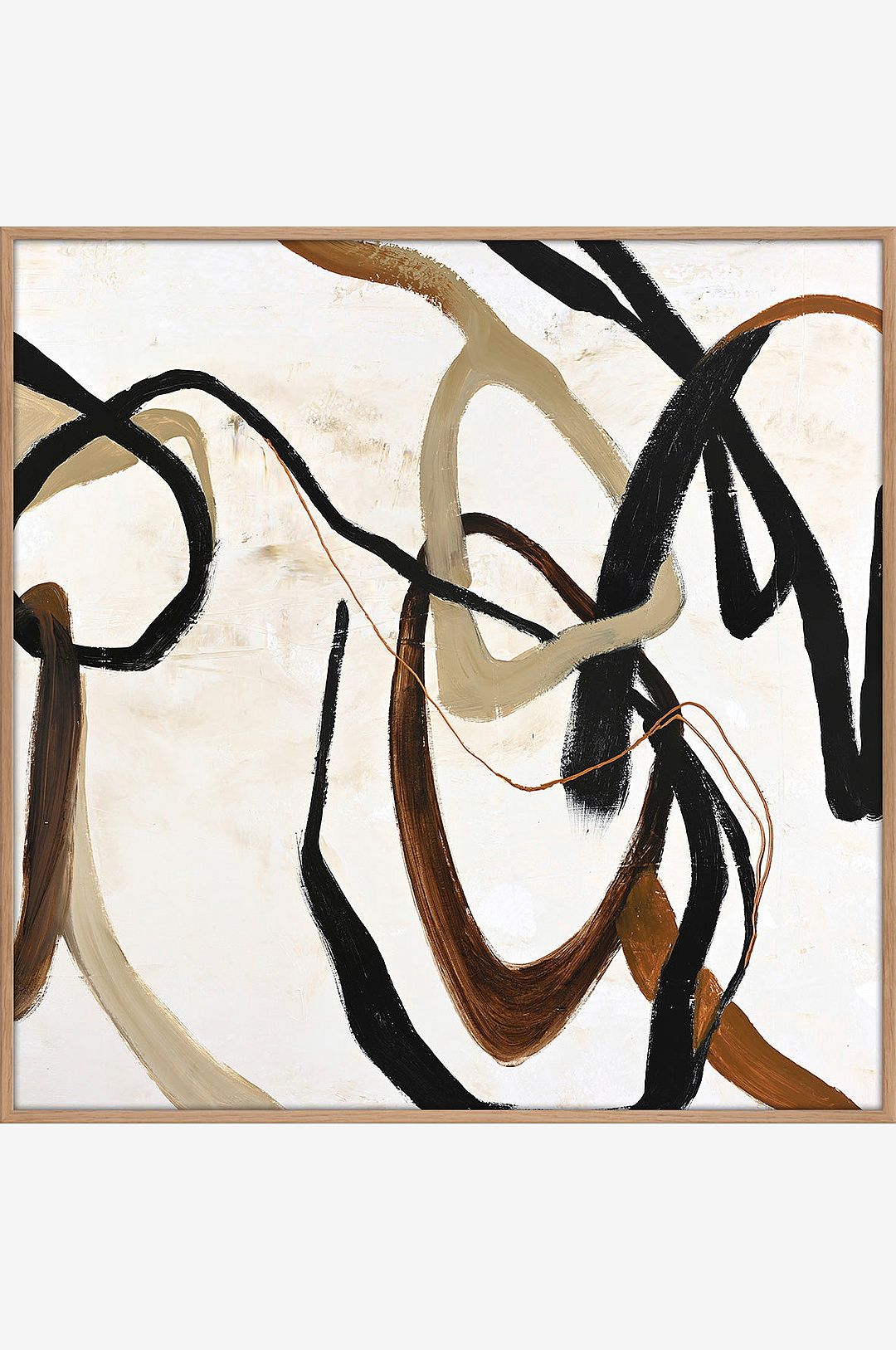 Malerifabrikken – Design Målning / Once Again / 100×100 Cm / Ekram – Brun – Tavlor – Från Homeroom