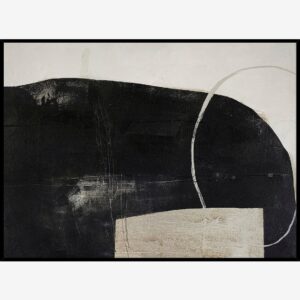 Malerifabrikken – Design Målning / Sort Of Stone / 120×90 Cm / Svart ram – Svart – Tavlor – Från Homeroom