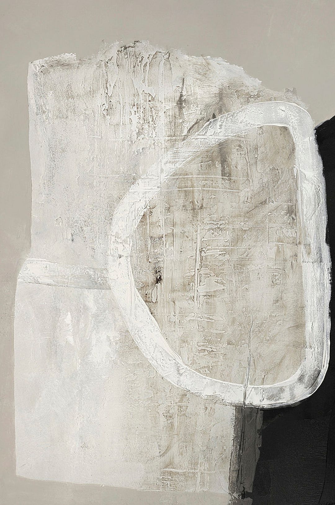 Malerifabrikken – Design Målning / White Stone / 90×120 Cm – Beige – Tavlor – Från Homeroom