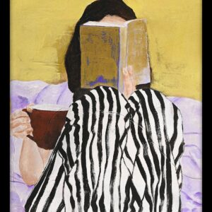 Malerifabrikken – Fin Art Board / Läsning / Svart ram – Gul – Tavlor – Från Homeroom