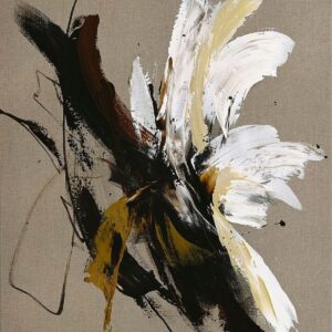 Malerifabrikken – Linne Målning / Explosive / 90×120 Cm – Beige – Tavlor – Från Homeroom