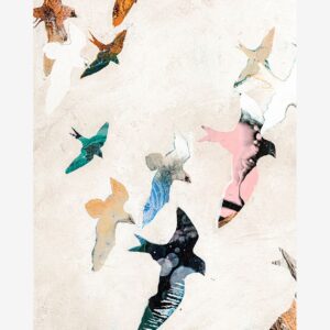 Malerifabrikken – Poster Abstract Birds 2 – Beige – Posters – Från Homeroom