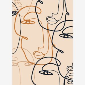 Malerifabrikken – Poster Abstract Lines 1 – Beige – Posters – Från Homeroom