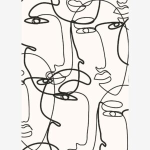 Malerifabrikken – Poster Abstract Lines 4 – Beige – Posters – Från Homeroom