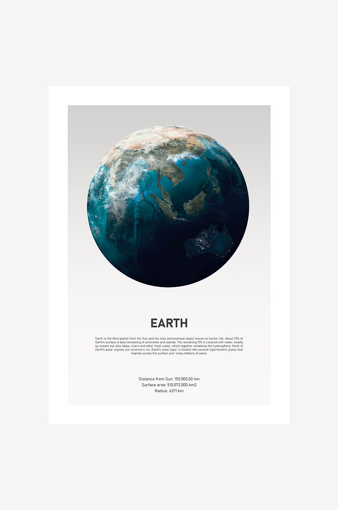 Malerifabrikken – Poster Earth Light – Vit – Posters – Från Homeroom