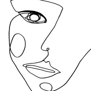 Malerifabrikken – Poster Face Line 2 – Vit – Posters – Från Homeroom