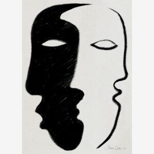 Malerifabrikken – Poster Face to Face – Svart – Posters – Från Homeroom