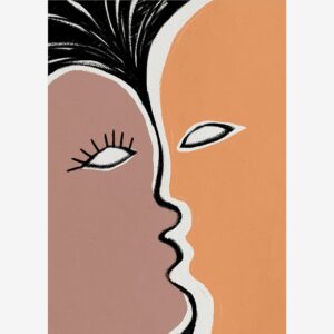 Malerifabrikken – Poster Face to face 2 – Orange – Posters – Från Homeroom