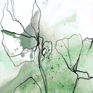 Malerifabrikken – Poster Flowerline 1 – Grön – Posters – Från Homeroom