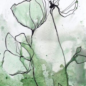 Malerifabrikken – Poster Flowerline 2 – Grön – Posters – Från Homeroom