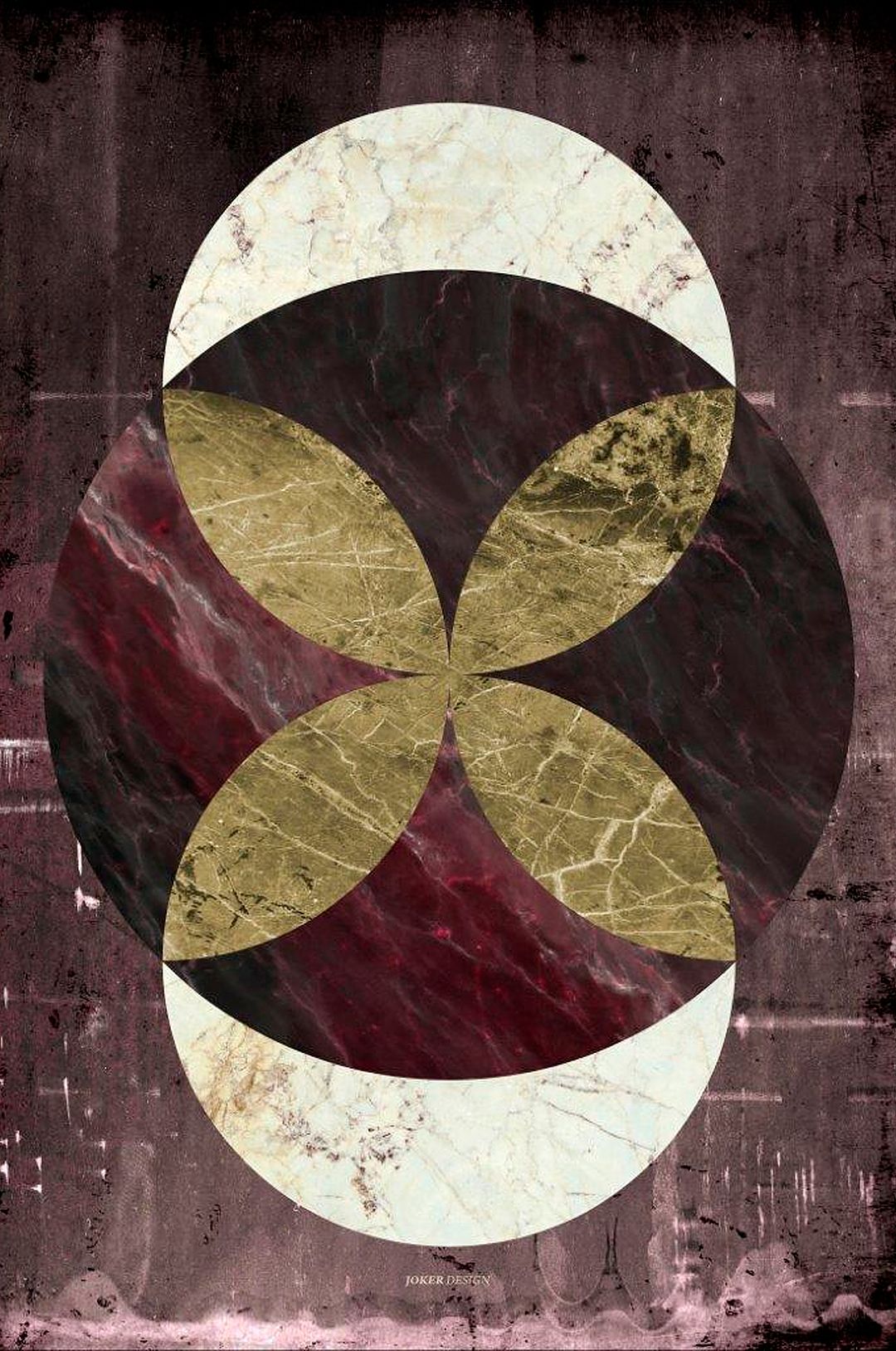 Malerifabrikken – Poster Marble Rustic 2 – Röd – Posters – Från Homeroom