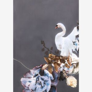 Malerifabrikken – Poster Swan Gold 1 – Grå – Posters – Från Homeroom