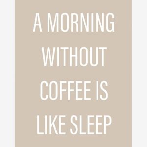 Malerifabrikken – Poster Without coffee – Beige – Posters – Från Homeroom