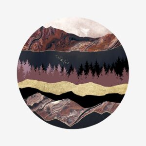 Malerifabrikken – Tavla Autumn Mountains 1 – Röd – Tavlor – Från Homeroom