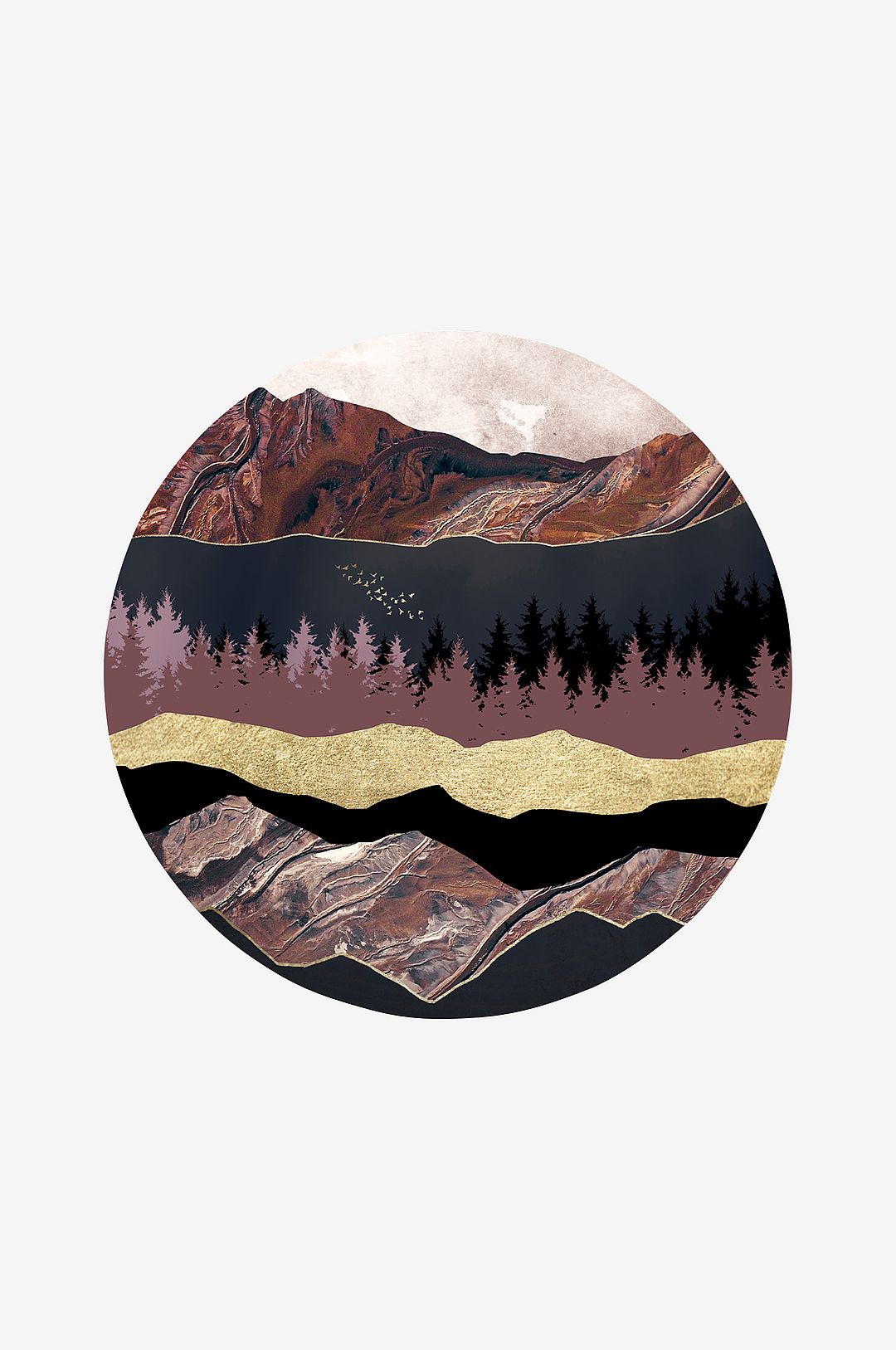 Malerifabrikken – Tavla Autumn Mountains 1 – Röd – Tavlor – Från Homeroom