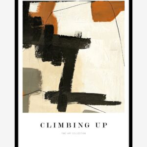 Malerifabrikken – Tavla Climbing up, Svart ram – Beige – Tavlor – Från Homeroom