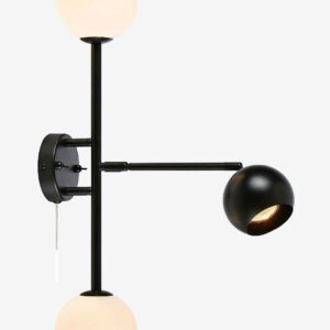 Markslöjd – Vägglampa BESIDE 3L – Svart – Vägglampor – Från Homeroom