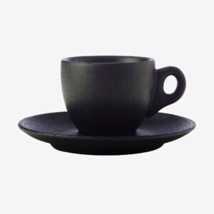 Maxwell & Williams – Espresso kopp med fat Caviar 80ml – Svart – Koppar & muggar – Från Homeroom