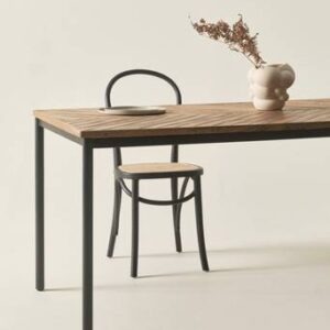 NEHRU matbord 90×175 cm Svart/trä