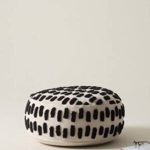 NELLORE sittpuff ø 80 cm Natur/Svart