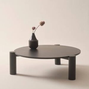 NYHAMN soffbord ø 100 cm Svartbrun