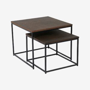 Nordic Furniture Group – Sidobordsuppsättning Duett, fyrkantig ek – Brun – Småbord – Från Homeroom