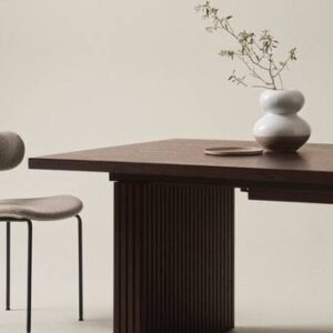 PALANZO matbord med iläggsskiva 105×196+45 cm Brunsvart