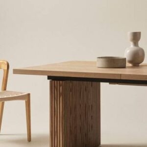 PALANZO matbord med iläggsskiva 105×196+45 cm Natur