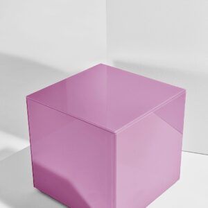 Pastill – Pop kub i färgat glas 35×35 cm – Lila – Småbord – Från Homeroom