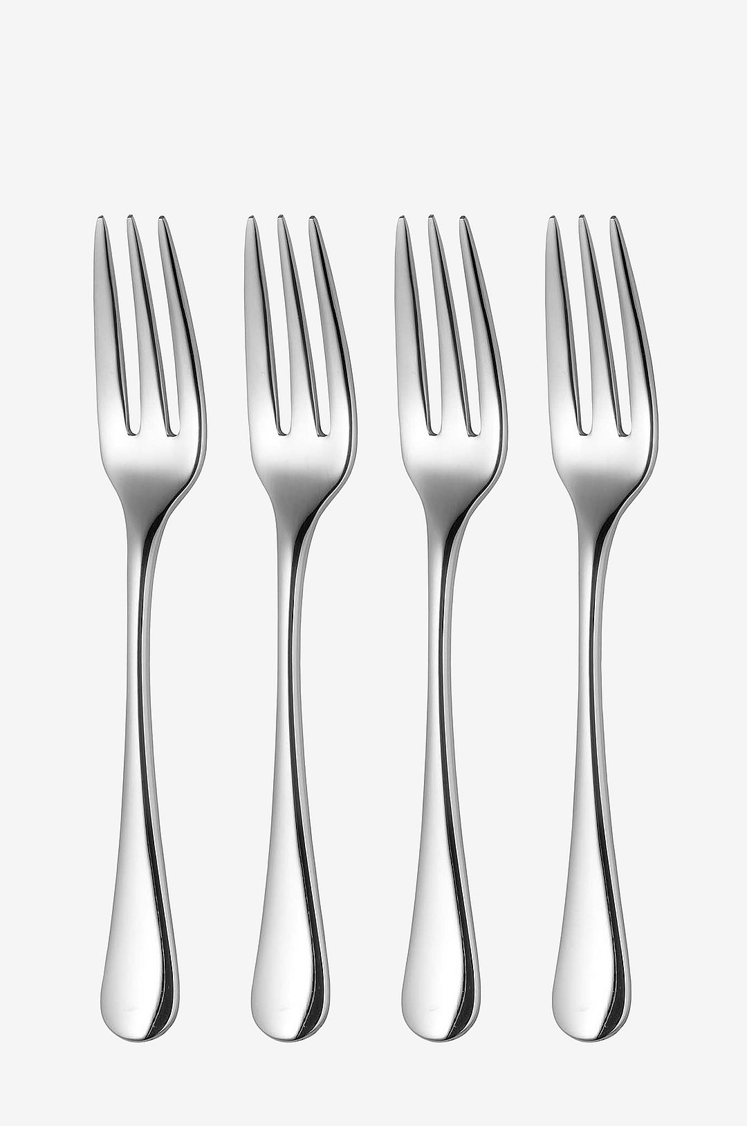 Robert Welch – Dessertgaffel Radford Bright 4-pack – Silver – Bestick – Från Homeroom