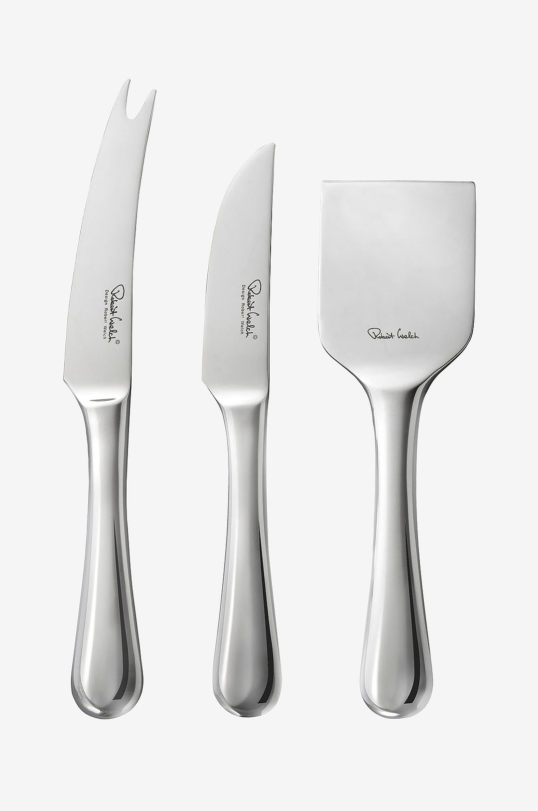 Robert Welch – Ostknivar Gourmet Radford Bright, set i 3 delar – Silver – Bestick – Från Homeroom