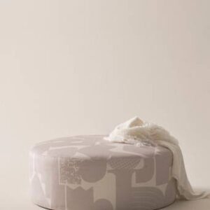 SHANGHAI PRINT sittpuff ø 90 cm Beige/vit