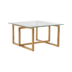 SIGNATO soffbord 80×80 cm Mässing/glas