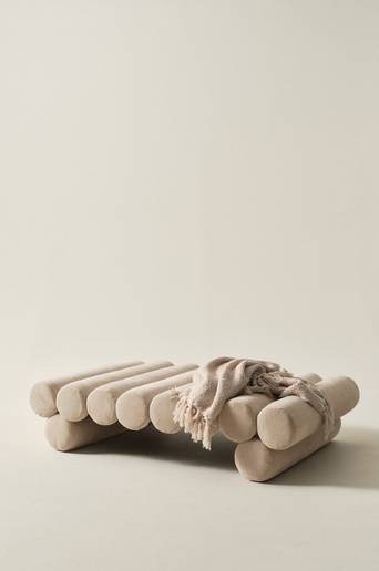 SIMONETTA sittpuff 77×122 cm Sandbeige