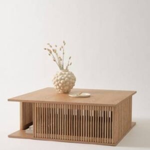 SION soffbord 100×100 cm Ask fanér