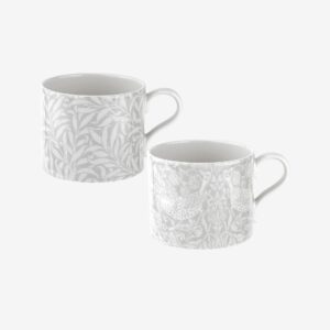 Spode – Muggset Pure Morris Strawberry Thief & Willow Bough 2-pack 0,34L – Grå – Koppar & muggar – Från Homeroom