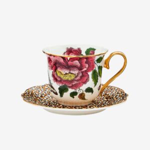 Spode – Tekopp med fat Creatures of Curiosity 25 cl – Flerfärgad – Koppar & muggar – Från Homeroom