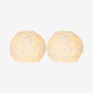 Star Trading – Blockljus 2p Snowball LED – Vit – Dekorativ julbelysning – Från Homeroom