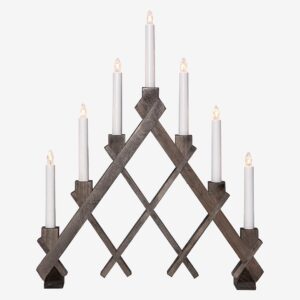 Star Trading – Ljusstake Rut – Brun – Adventsljusstakar – Från Homeroom