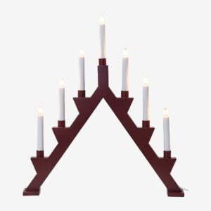 Star Trading – Ljusstake Zack 7L – Röd – Adventsljusstakar – Från Homeroom