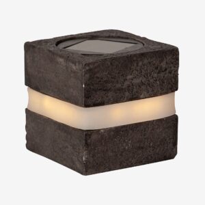 Star Trading – Solcellsdekoration Stonecube – Grå – Solcellslampor – Från Homeroom