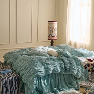 Staycation – Påslakanset Loosed i bomullspercale – Grön – Påslakanset – Från Homeroom