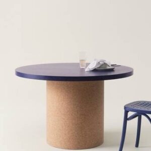 TOMAR matbord ø 120 cm Kobolt/Kork