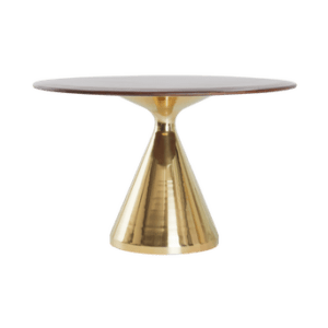 TONDO matbord ø 120 cm Brun/mässing