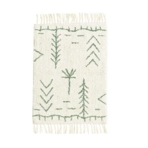 TUFTED Matta 60×90 Sand/Grön