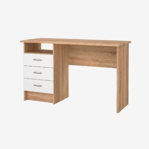 Tvilum – Function Plus Desk 3 lådor rundat handtag – Brun – Skrivbord – Från Homeroom