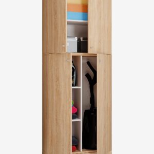 VCM – Vcm Städskåp Lona Xxl gångjärnsdörrar – Med låda – Beige – Skåp – Från Homeroom