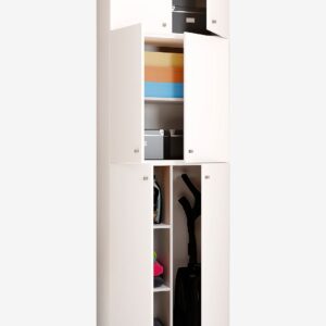 VCM – Vcm Städskåp Lona Xxl gångjärnsdörrar – Med tillbehör – Vit – Skåp – Från Homeroom