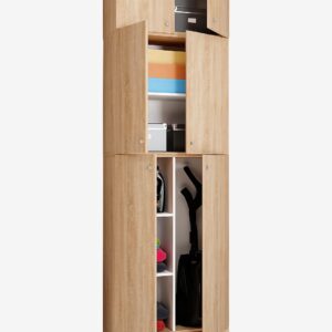 VCM – Vcm Städskåp Lona Xxl gångjärnsdörrar – Med tillbehör & låda – Beige – Skåp – Från Homeroom